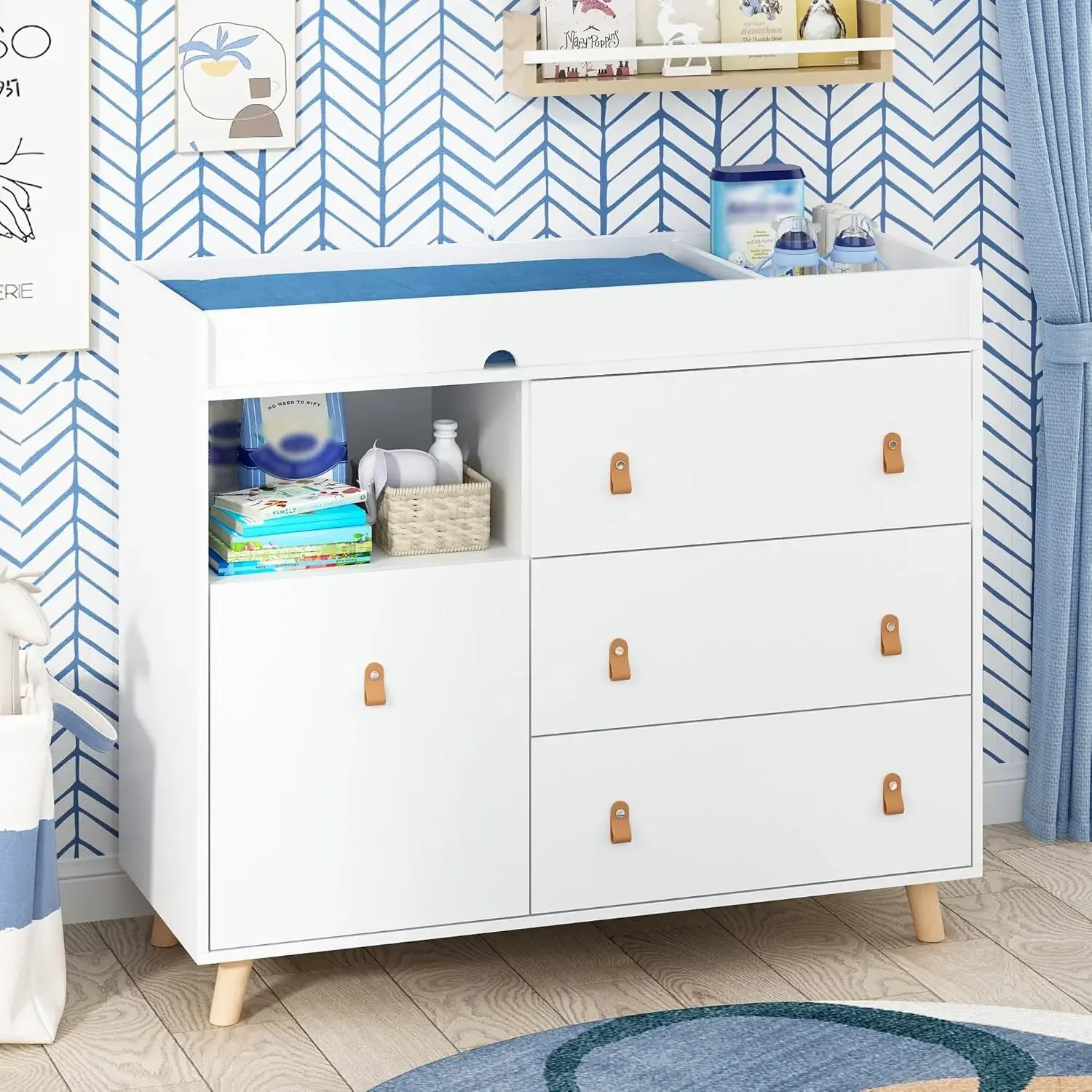 Baby Dresser Changing Table wi - Baby Nursery Dresser ulasan dan harga