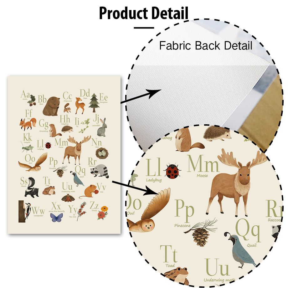 1pc frameless Cute Rabbit Fox  - Baby Nursery Animal Prints ulasan dan harga