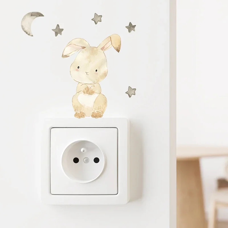 1/2/4/6set Cartoon Animals Wal - Baby Nursery Wall Stickers ulasan dan harga