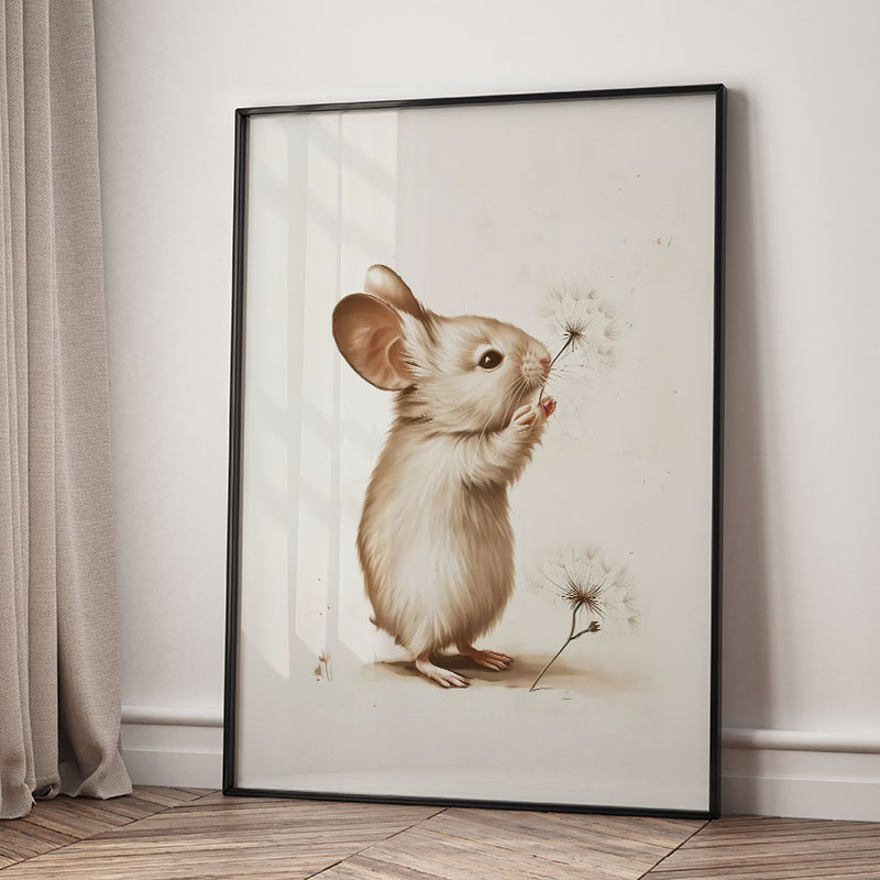 Bear Rabbit Fox Deer Squirrel  - Baby Nursery Animal Prints ulasan dan harga