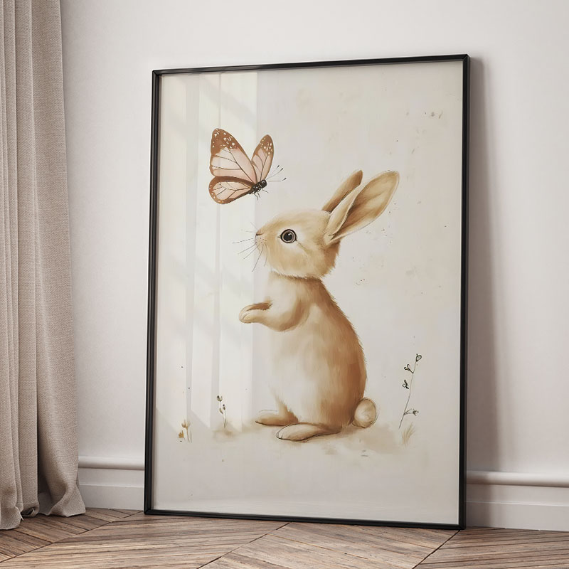 Bear Rabbit Fox Deer Squirrel  - Baby Nursery Animal Prints ulasan dan harga